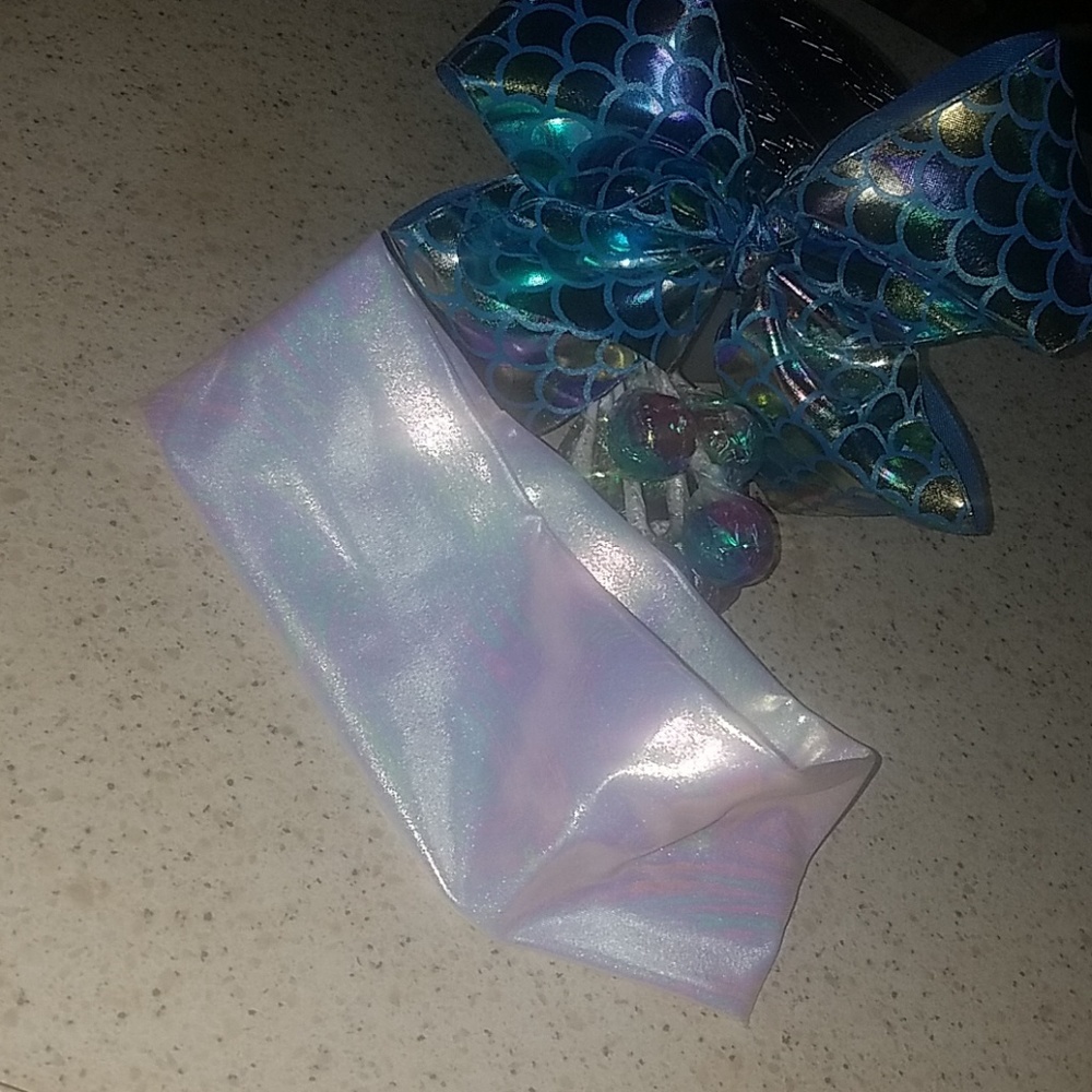 Irredescent Wide Stretchy Shiny Headband Head Wrap